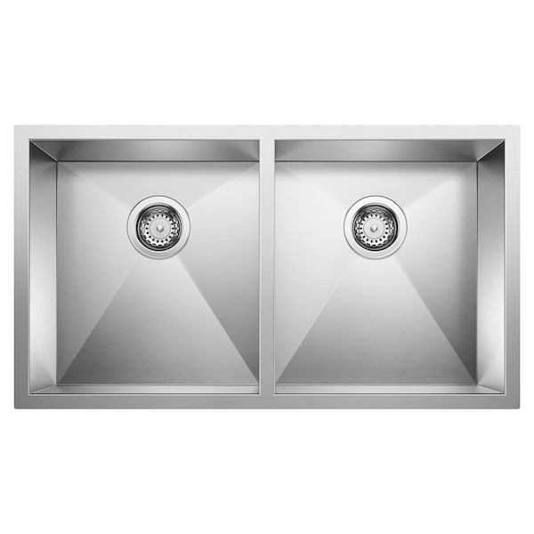 Blanco Quatrus 32 in. Undermount Double Basin Stainless Steel Kitchen Sink 443053 - main